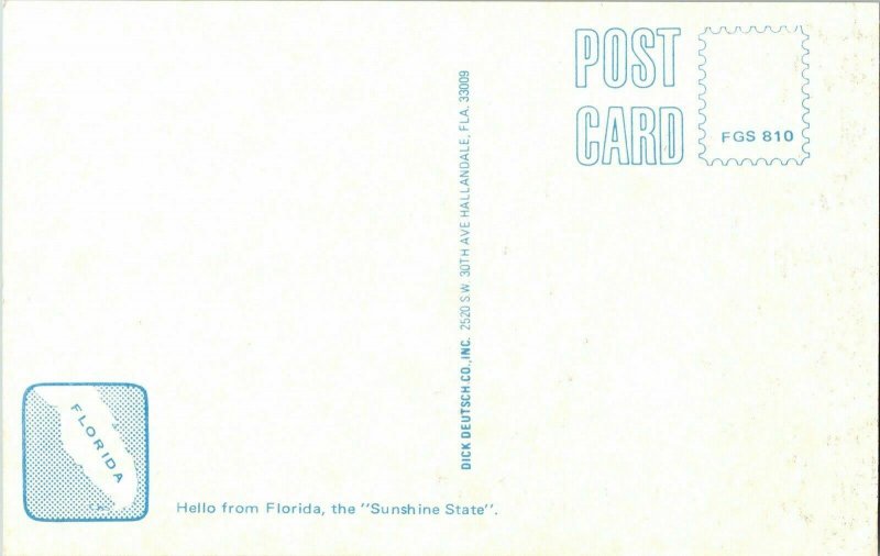 Greetings Florida Beach Parrorts Sailboat Dick Deutsch Vintage Postcard Banner 