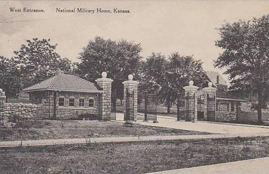 Kansas National Military Home West Entrance Albertype