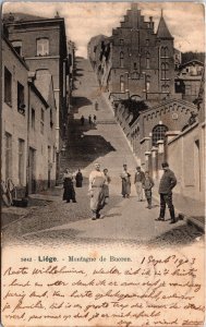Belgium Liege Montagne de Bueren Luik Vintage Postcard C107