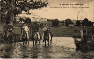 CPA La Courtine Camp, Chevaux a la Baignade FRANCE (1050528)