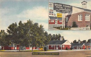 Elko Nevada Wood Motel Vintage Postcard AA40919