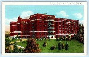 SPOKANE, Washington WA ~ SACRED HEART HOSPITAL ca 1940s Linen  Postcard