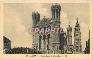 Postcard Old Lyon Notre Dame de Fourviere