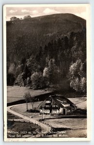 1930s BLACK FOREST BELCHEN COTTAGE IN VALLEY RPPC POSTCARD P176