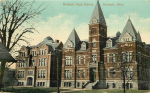 C-1910 Newark Ohio High School Occupation roadside Valentine Postcard 22-11524 