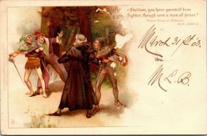 Postcard Raphael Tuck J. Finnemore Merry Wives of Windsor Shakespeare1903 A16