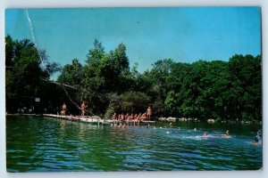 1960 Sioux City Iowa Postcard Prairie Gold Area Council Boy Scout America Boat