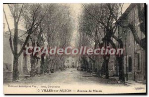Postcard Ancient Cities on Auzon Vaucluse Avenue Mazan