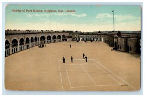 1915 Interior Fort Hendry Kingston Ontario Canada Antique Posted Postcard