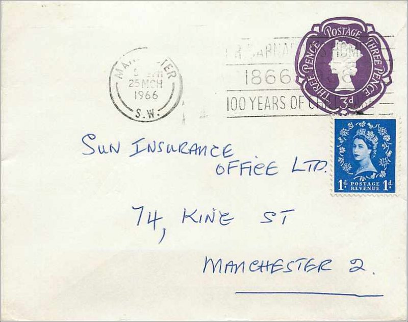 Entier Postal Stationery Postal Great Britain Great Britain 1966 Manchester