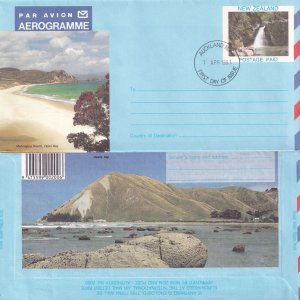 Hawka Bay Mahinapua Beach Opita 1960s New Zealand Aerogramme & FDC