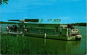 Postcard NE Ponca State Park Stardust River Cruises Sioux Chief Boat 1950s V14