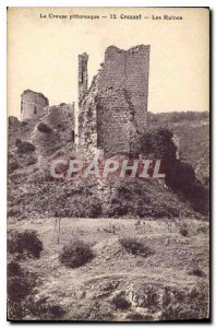 Postcard Old Picturesque Creuse Crozant Ruins