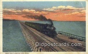 Great Salt Lake Cut Off, Utah, UT USA Trains, Railroads 1919 postal used 1919