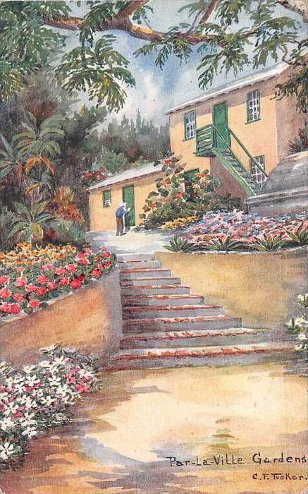 Bermuda Par-La-Ville Gardens signed C.F. Tucker