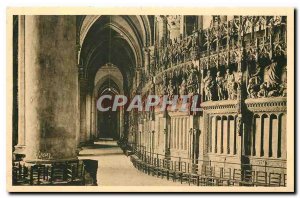 CARTE Post Old La Douce France Chartres Cathedral Interior of the ambulatory