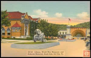 Library, World War Memorial, and Rickards Memorial, Oil city, Pa