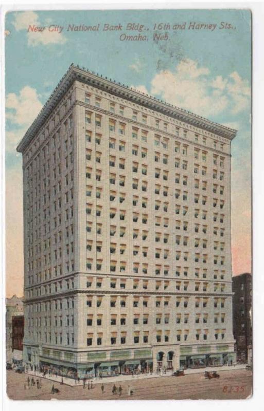 City National Bank Omaha Nebraska 1913 postcard