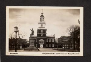 PA Independence Hall Barry Monument Philadelphia Pennsylvania Real Photo