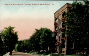 Wilkinsburg Pennsylvania Columbia Apartments Coal and Rebecca Sts Postcard U8