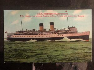 Mint Canada RPPC Postcard CPR Princess Marguerite On Triangle Seattle Vancouver