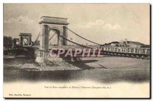 Old Postcard Tarascon Suspension Bridge View of the Rhone Tarascon