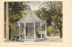 Wheelock Postcard Excelsior Springs MO Sulpho-Saline Spring Pavilion Undiv. Back