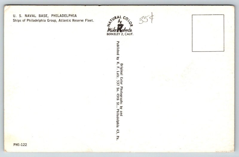 Postcard US Naval Base - Philadelphia, Pennsylvania - Atlantic Reserve Fleet