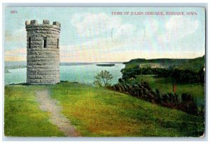 1908 Tom Julien Dubuque Exterior Tower River Lake Dubuque Iowa Vintage Postcard