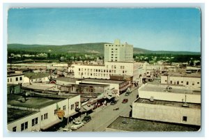 1954 Natural Color Buildings in Second Avenue in Fairbanks Alaska AK Postcard