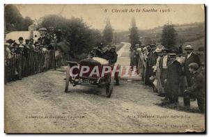 Postcard Old Automobile Sarthe Circuit 1906 Gateway St Calais