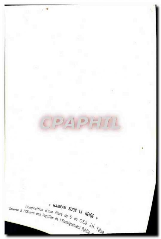 Postcard Modern Hamlet under snow