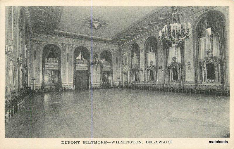 C-1915 Interior Ballroom Dunpont Biltmore WILMINGTON DELAWARE Postcard 2236