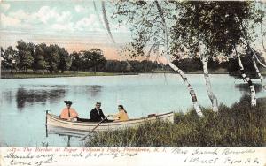 Providence Rhode Island~Birches @ Roger William's Park~Family in Boat~1907 Pc