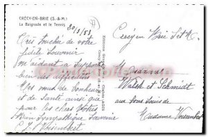 Postcard Old Crecy en Brie S and M Swimming and Tennis