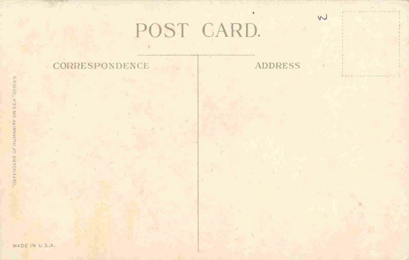 USS Pennsylvania Battleship US Navy Ship 1910s postcard