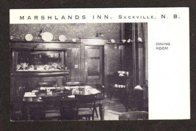 NB Marshlands Inn Restaurant SACKVILLE NEW BRUNSWICK PC