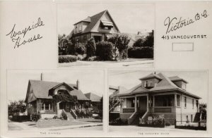 Wayside House Victoria BC Private Hospital The Annex & Wooden House Postcard G4