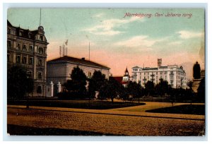 1908 Norrkoping Carl Johans Park Sweden Posted Antique Postcard 