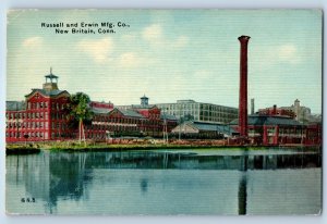 1910 New Britain Connecticut CT Vintage Postcard Russell Erwin Mfg. Co. Building