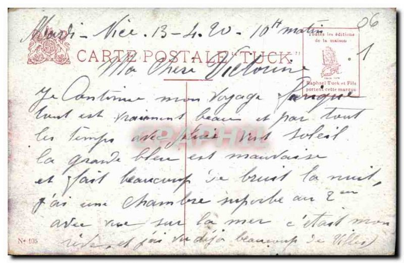 Postcard Old Nice Marche aux fleurs