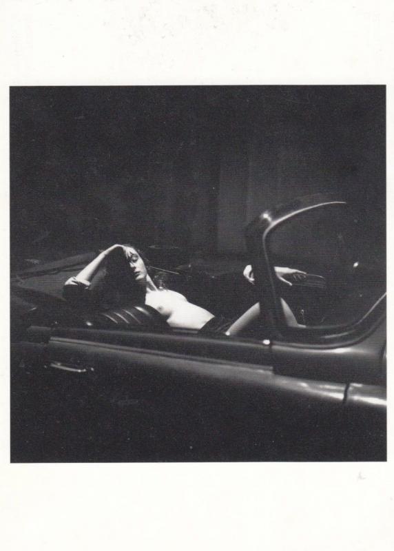 Risque Fonz Man Sleeping In Prague Cadillac Czech Republic Classic Car Postcard