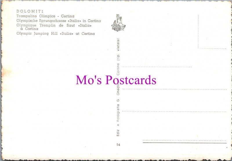 Italy Postcard - Dolomiti, Olympic Jumping Hill   SW16413