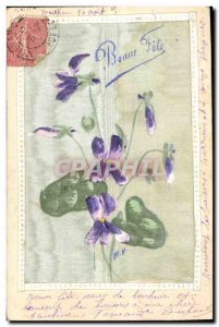 Old Postcard Fantasy Flowers Toil?e