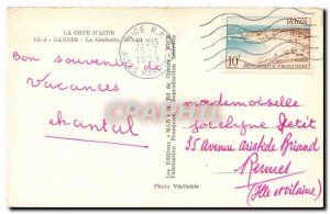 Modern Postcard Cannes Croisette night