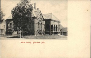 Harvard Massachusetts MA Public Library c1910 Vintage Postcard