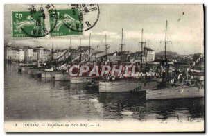 Old Postcard Boat War Toulon Torpilleurs the small row