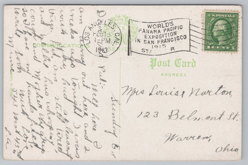 Riverside California~Albert S White Park~Formal Landscaping Paths~1913 Postcard