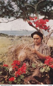 HAWAII , PU-1944 ; Native Hat Weaver