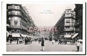 Old Postcard Paris Avenue de l & # 39Opera